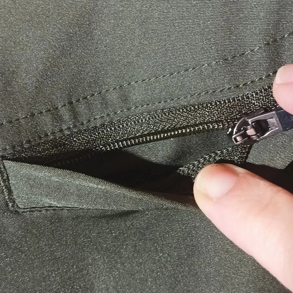 Bike Skirt green back zipper pocket front zip from top & bottom snap M - Picture 6 of 13